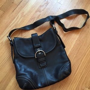 Coach black leather purse